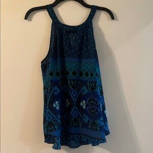 Express Blue Asymmetrical Tank Top